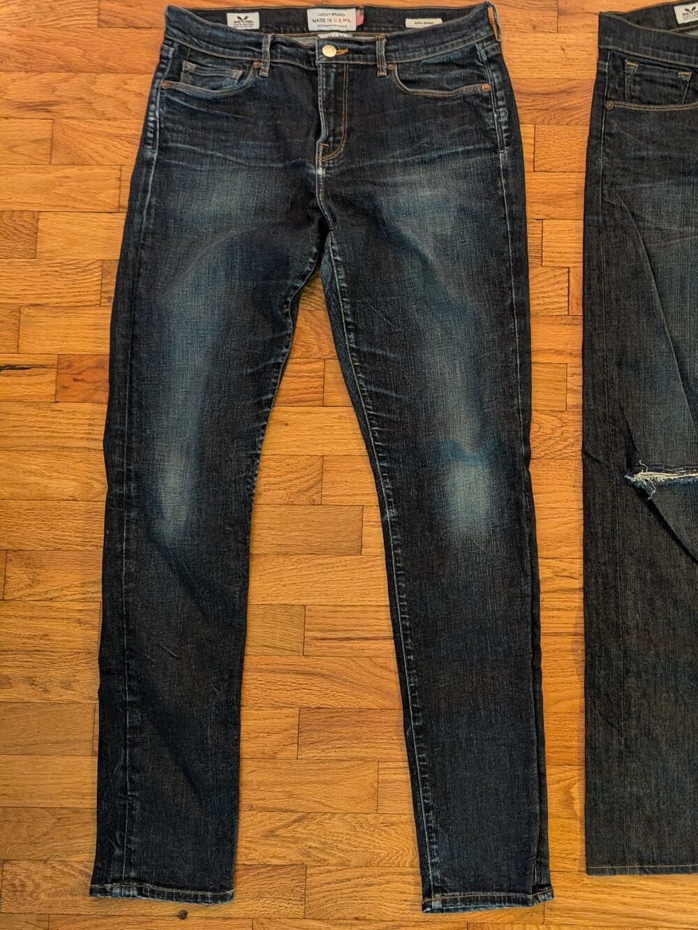 Lucky Brand Sofia Skinny Selvedge White Oak Cone Denim